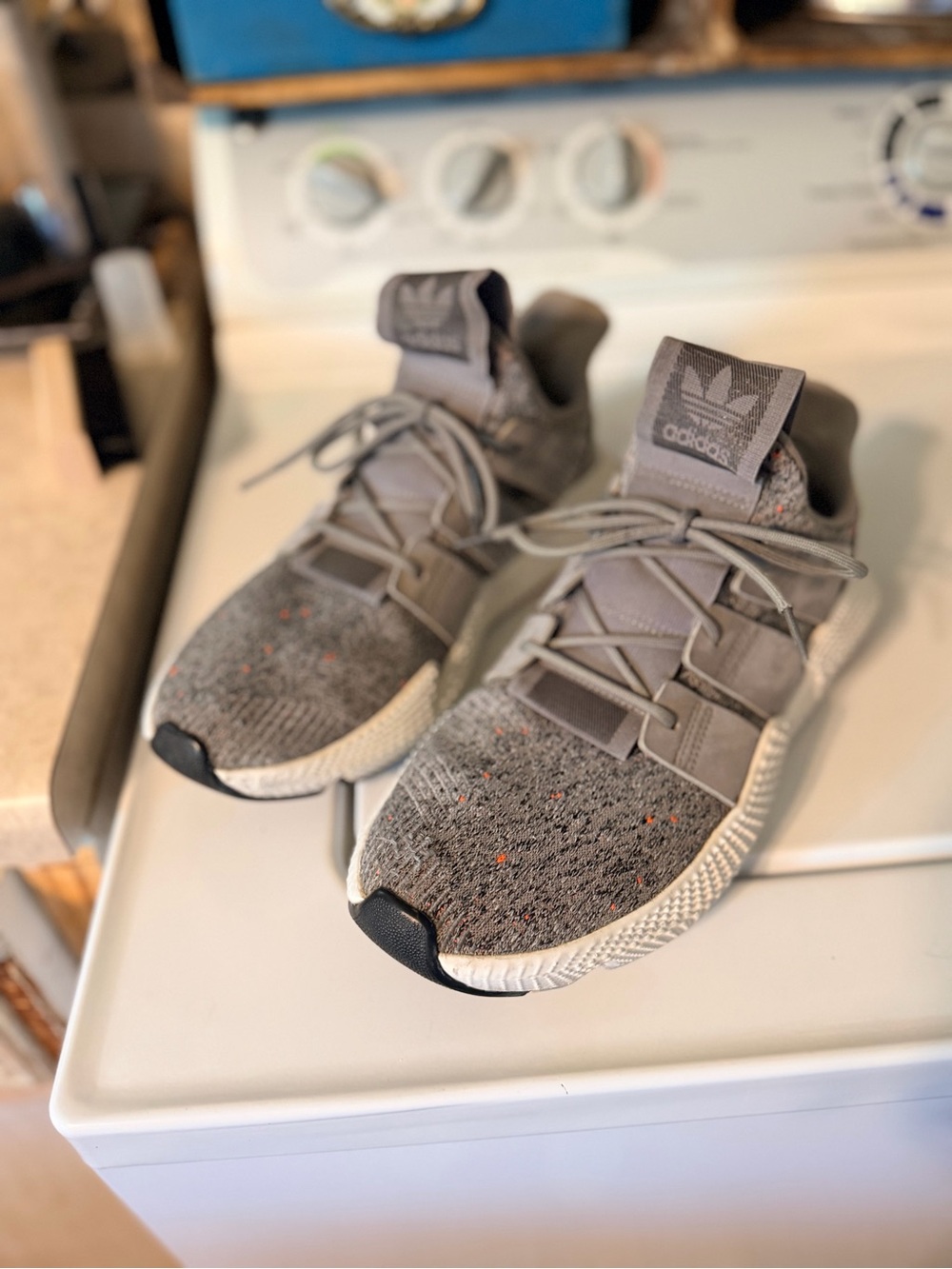 Adidas Originals Prophere CQ3023 Gray Knit Sneakers Men’s Size 11 Athletic Shoes